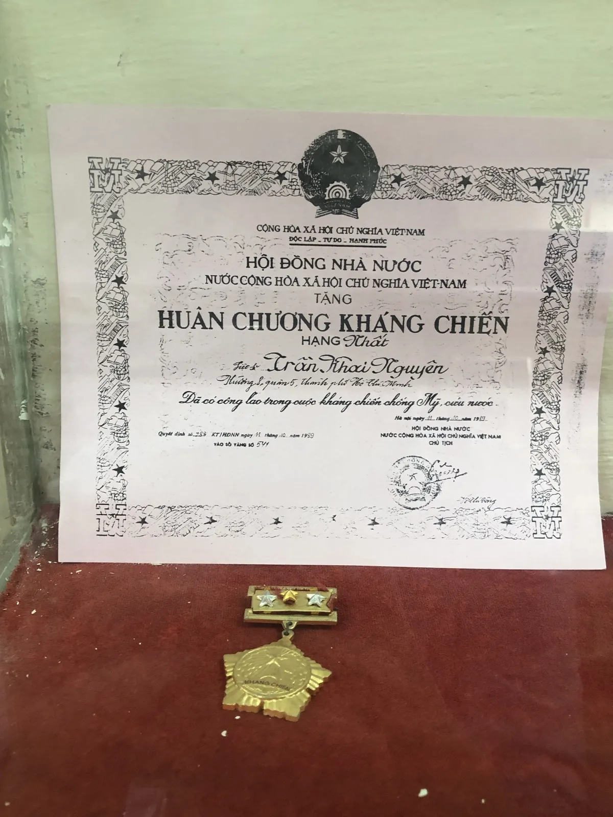 Ảnh tư liệu Phòng trưng bày 3 — Nhà Truyền thống Cách mạng đồng bào dân tộc Hoa Thành phố Hồ Chí Minh (32/69).