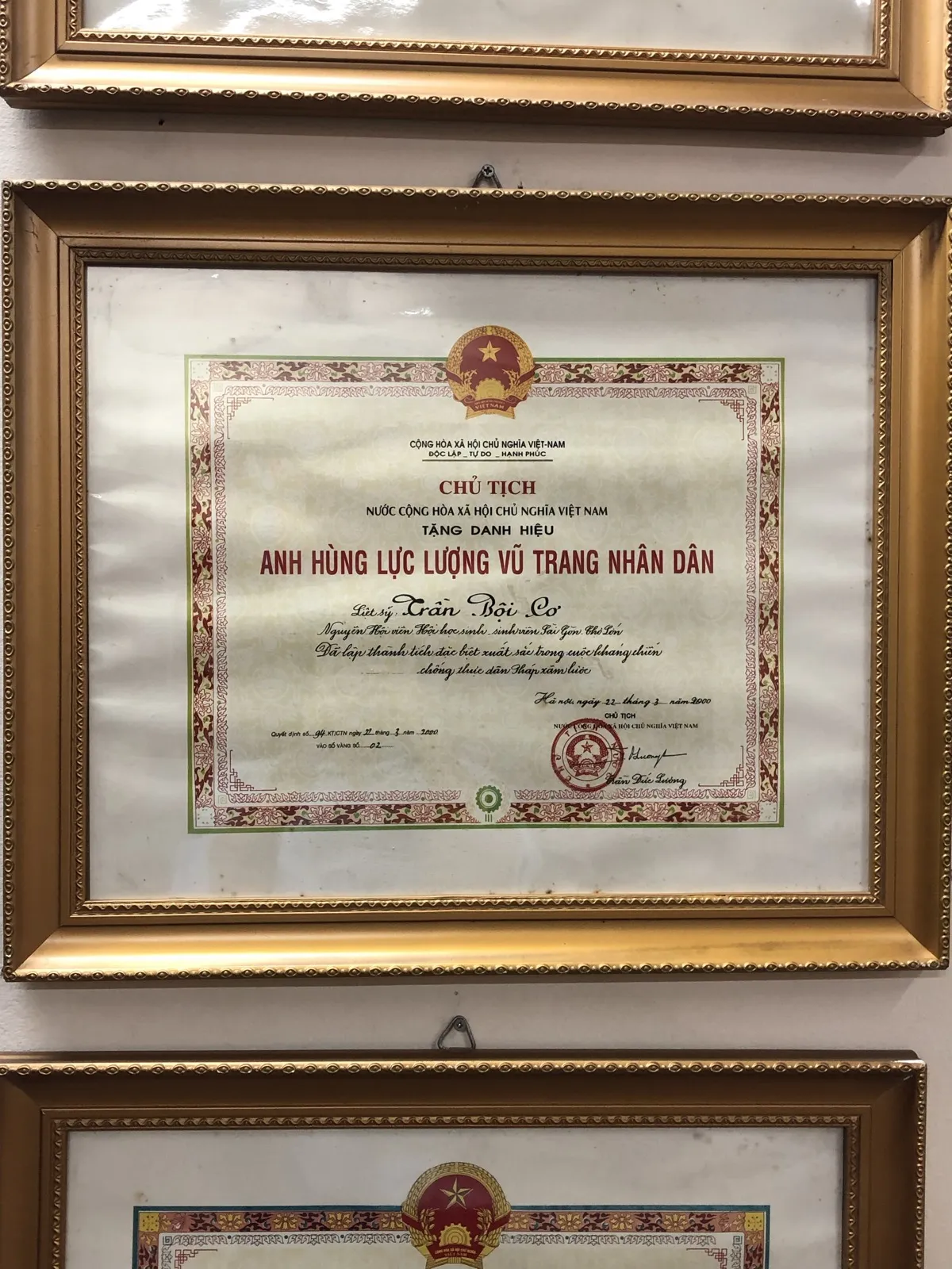 Ảnh tư liệu Phòng trưng bày 3 — Nhà Truyền thống Cách mạng đồng bào dân tộc Hoa Thành phố Hồ Chí Minh (36/69).